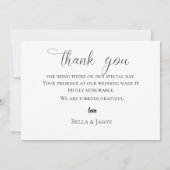 Elegant Script Photo Weddenschap Hartelijk dank Bedankkaart (Achterkant)