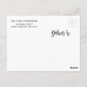 Elegant Script Photo Weddenschap Hartelijk dank Briefkaart (Achterkant)