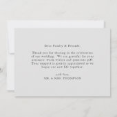 Elegant Script Photo Weddenschap Hartelijk dank Kaart (Achterkant)