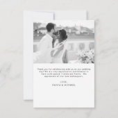 Elegant Script Photo Weddenschap Hartelijk dank Kaart (Achterkant)