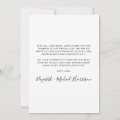 Elegant Script Photo Wedding Bedankkaart (Achterkant)