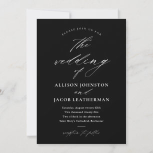 Elegant Script Photo Wedding Kaart
