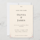 Elegant Script Photo Wedding Save the Date Invite (Achterkant)