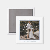 Elegant Script Photo WeddingHartelijk dank Magneet (Voorkant / Achterkant)