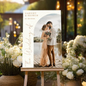 Élégant Script Photo Welcome Mariage Sign