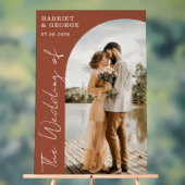 Élégant Script Photo Welcome Mariage Sign (Neutre)