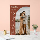 Élégant Script Photo Welcome Mariage Sign (Mariage)