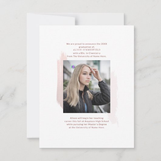 Elegant Script Photos Afstuderen 2025 (Achterkant)