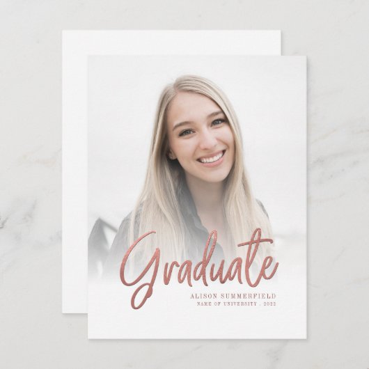 Elegant Script Photos Afstuderen 2025 (Voorkant / Achterkant)