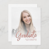 Élégant Script Photos Graduation 2025 Faire-part (Devant / Derrière)