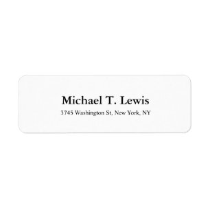 Elegant Script Plain Black White Legable Bold Text Etiket