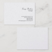 Elegant Script Plain Chubby Visitekaartje (Voorkant / Achterkant)