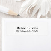 Elegant Script Plain Zwart Wit Leesbaar Vet Tekst Etiket (Insitu)