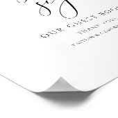 Élégant Script Portrait Mariage Livre d'or (Coin)