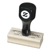 Elegant Script Prettig Kerstfeest Persoonlijk Rubberstempel (Stempel)