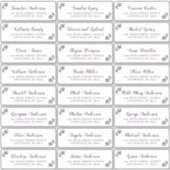 Élégant Script Purple Floral Étiquettes de adresse (Devant)