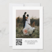 Élégant script QR Code Faire-part de mariage photo (Dos)