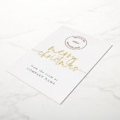Elegant Script QR-code Logo kerst Folie Feestdagenkaart (Gedraaid)