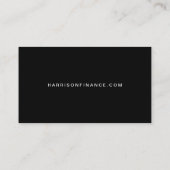 Elegant Script QR Code Professional Zwart Visitekaartje (Achterkant)
