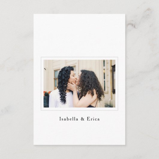 Elegant Script QR Code Wedding RSVP Kaart (Achterkant)