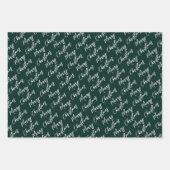 Elegant Script Red Green Purple Merry Christmas Inpakpapier Vel (Voorkant)