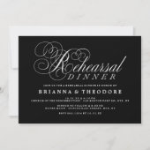 Elegant Script Rehearsal Dinner Kaart (Voorkant)