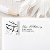 Elegant Script Return Address Label - zwart (Insitu)