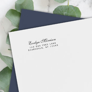 Elegant Script Return-adres Zelfinktende Stempel
