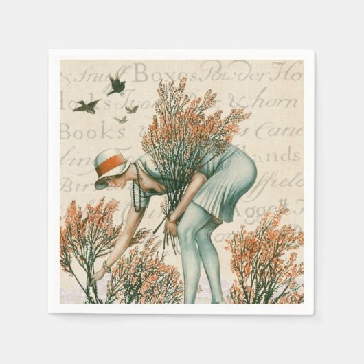 Elegant script roest modern retro klassiek diner servet (Voorkant)