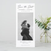 Elegant Script Romantic Modern Photo Wedding Save The Date (Staand voorkant)