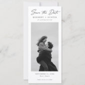 Elegant Script Romantic Modern Photo Wedding Save The Date (Voorkant)
