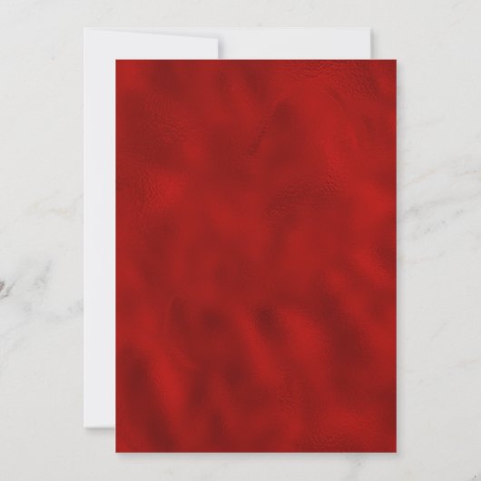 Elegant Script Rood Goud Rozen Bloemenbruiloft Save The Date (Achterkant)