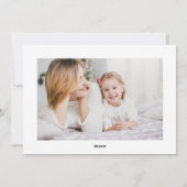 Elegant script rood & wit JOY kerst 3 foto Feestdagenkaart (Achterkant)