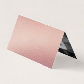 Elegant Script Roos Gold Foil Gift Registry Card Visitekaartjes (Achterkant)