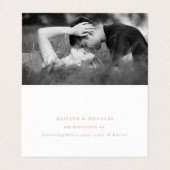 Elegant Script Roos Gold Foil Gift Registry Card Visitekaartjes (Binnenkant ongevouwen)