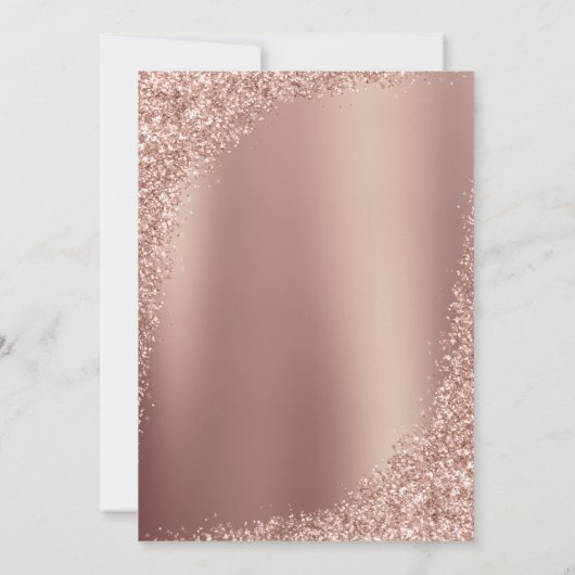 Elegant Script Roos Gold Wedding Save the Date (Achterkant)