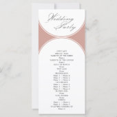 Élégant Script Rose Gold Arch Wedding Programme (Dos)