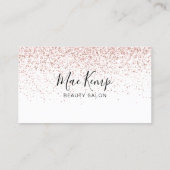Elégant Script Rose Gold Parties scintillant Carte (Dos)