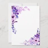 Elegant Script Roze Bloem Bruiloft Uitnodiging (Achterkant)