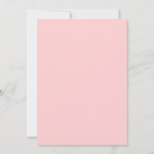 Elegant script roze blush bloemenverlovingsfeest kaart (Achterkant)