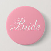 Elegant Script roze bride Ronde Button 7,6 Cm (Voorkant)