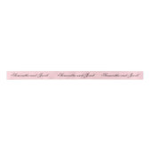 Elegant Script Roze Trouw Lint (Voorkant)