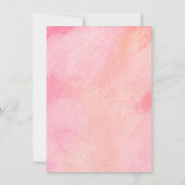 Elegant Script roze Waterverf | MeisjesBaby shower Kaart (Achterkant)