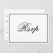 Elegant Script RSVP-Briefkaart Briefkaart (Voorkant / Achterkant)