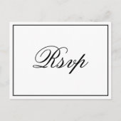 Elegant Script RSVP-Briefkaart Briefkaart (Voorkant)