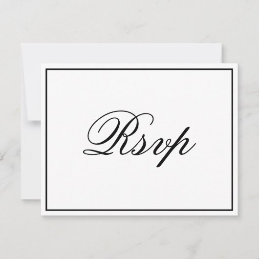 Elegant Script RSVP-kaart (Voorkant)