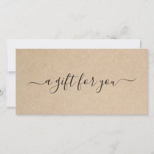 Elegant Script Rustige Cadeaubon
