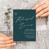 Elegant Script Sage Groene repetitie Diner QR code Kaart