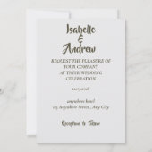 Elegant Script Sage Groene Save the Date (Achterkant)