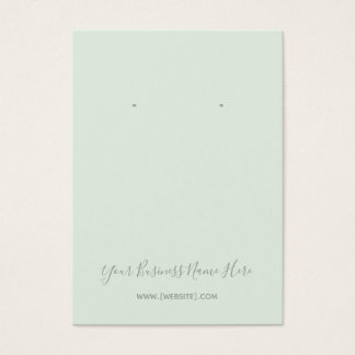 Elegant Script Sage Mint Green Earning Card Visitekaartje